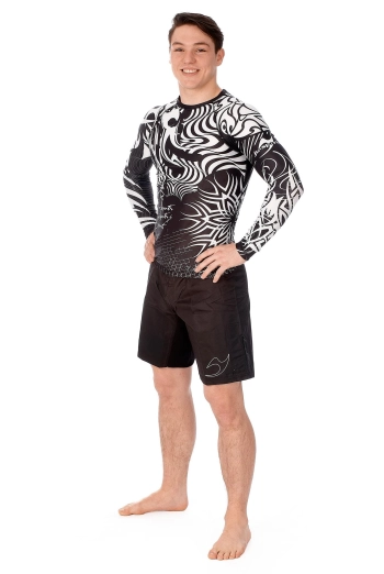 rashguard majica black white