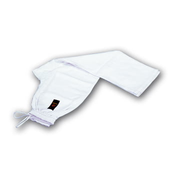 KARATE hlače bele barve z elastiko v pasu