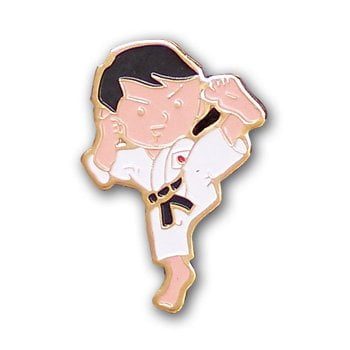 karateka lapel pin